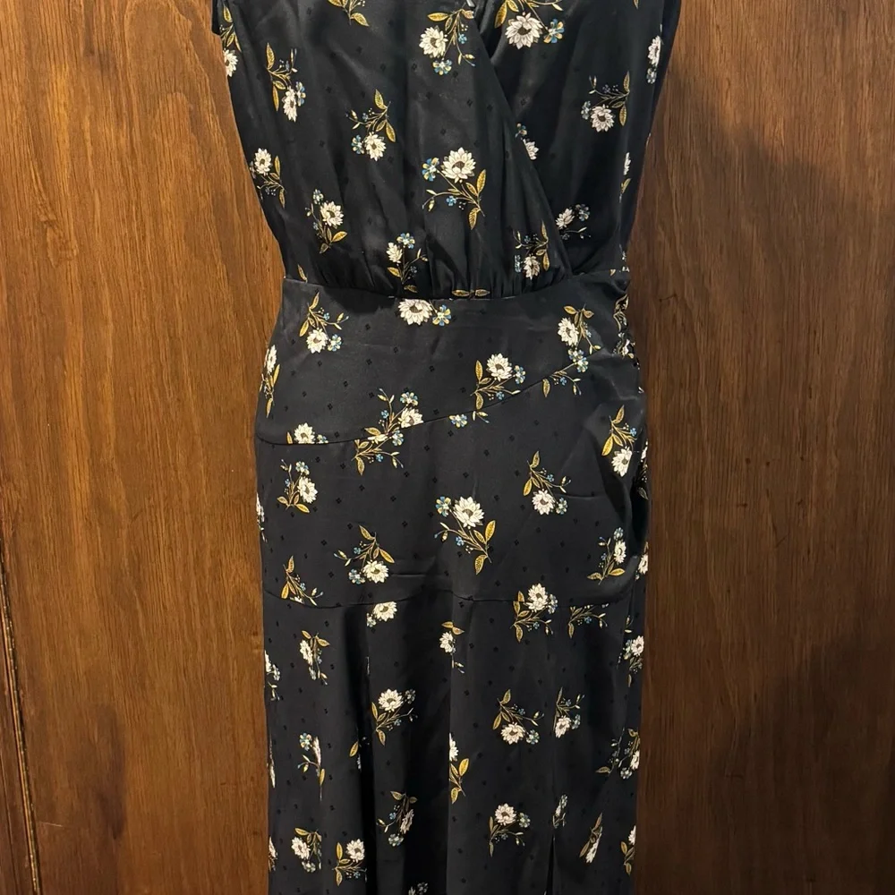 Veronica Beard Wixson Black Floral Dress Sz 8 - Picture 10 of 13